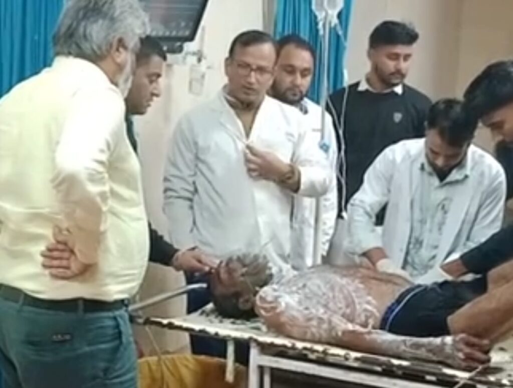 Churu मे पत्नि से परेशान हुआ पति, खुद को लगाई आग, अस्पताल मे भर्ती