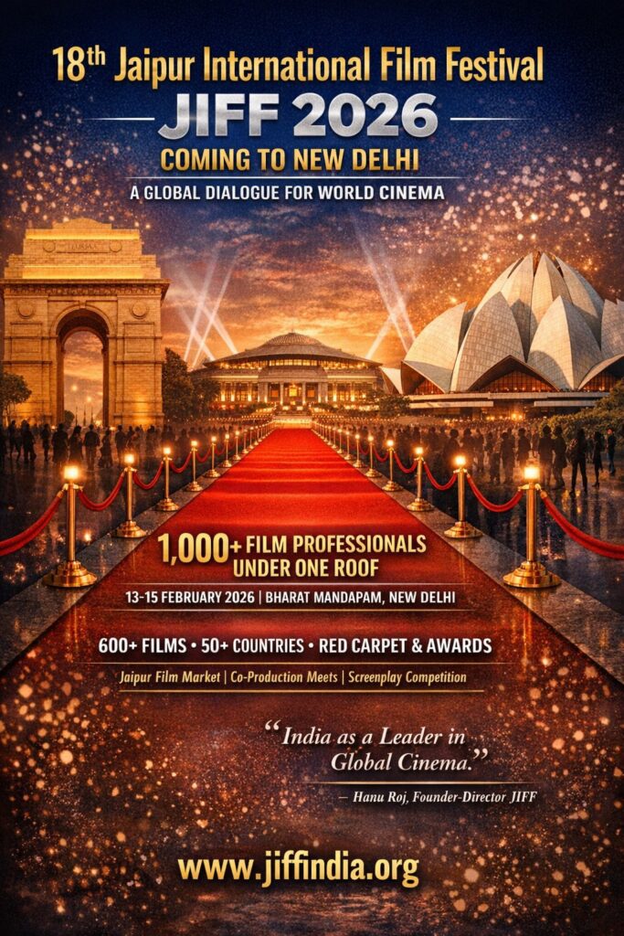 18वां जयपुर इंटरनेशनल फिल्म फेस्टिवल (JIFF 2026) पहली बार दिल्ली में, 1000+ फिल्म प्रोफेशनल होंगे एक मंच पर