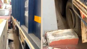 Jaipur: 560 गैस सिलेंडरों से भरे ट्रक के ब्रेक फेल, रिवर्स में मकान से टकराया, बड़ा हादसा टला