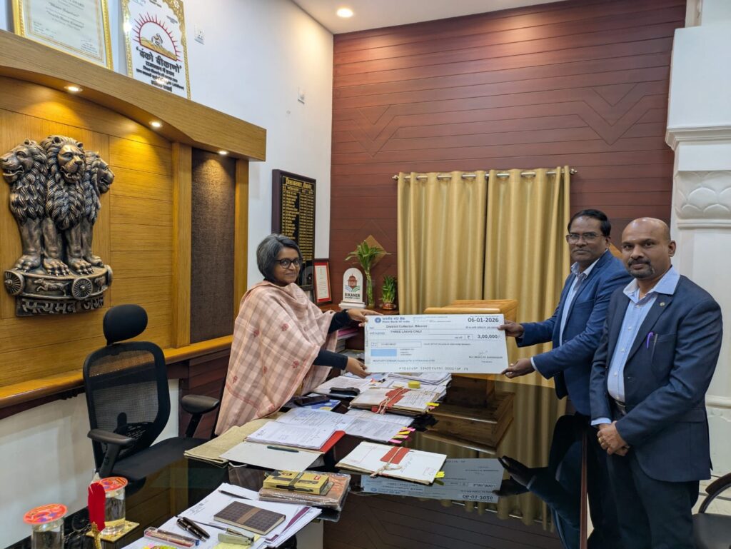 ऊंट उत्सव-2026: एनएलसी इंडिया लिमिटेड ने जिला प्रशासन को दी 3 लाख रुपये की वित्तीय सहायता