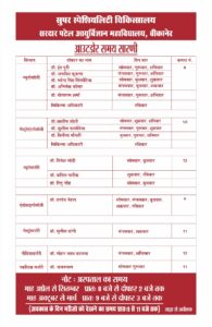 खाद्य मंत्री सुमित गोदारा के निर्देशों पर एसएसबी आउटडोर की नई समय सारिणी जारी