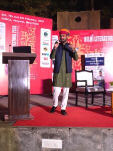 धीरदेसर पुरोहितान के नितिश मेहरा ने दिल्ली साहित्य महोत्सव में जगजीत सिंह को ग़ज़लों से दी श्रद्धांजलि