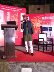 धीरदेसर पुरोहितान के नितिश मेहरा ने दिल्ली साहित्य महोत्सव में जगजीत सिंह को ग़ज़लों से दी श्रद्धांजलि