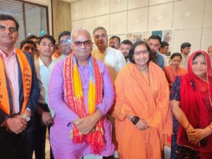 मदन दिलावर ने नोखा में साध्वी ऋतंभरा से की मुलाकात, सांस्कृतिक चेतना और गौ संरक्षण पर हुई चर्चा