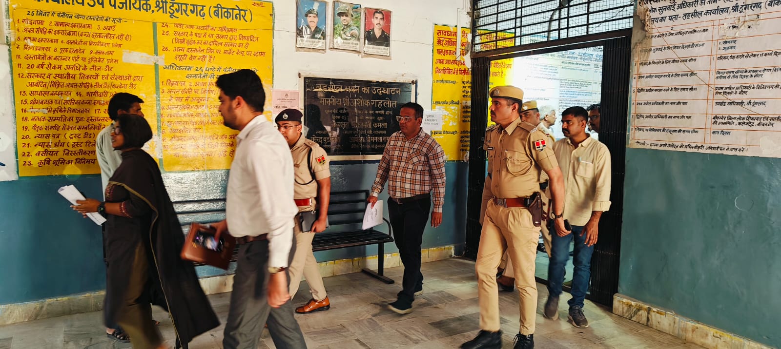 जिला कलेक्टर ने डूंगरगढ़ में एसडीएम, तहसीलदार और थाने का किया निरीक्षण