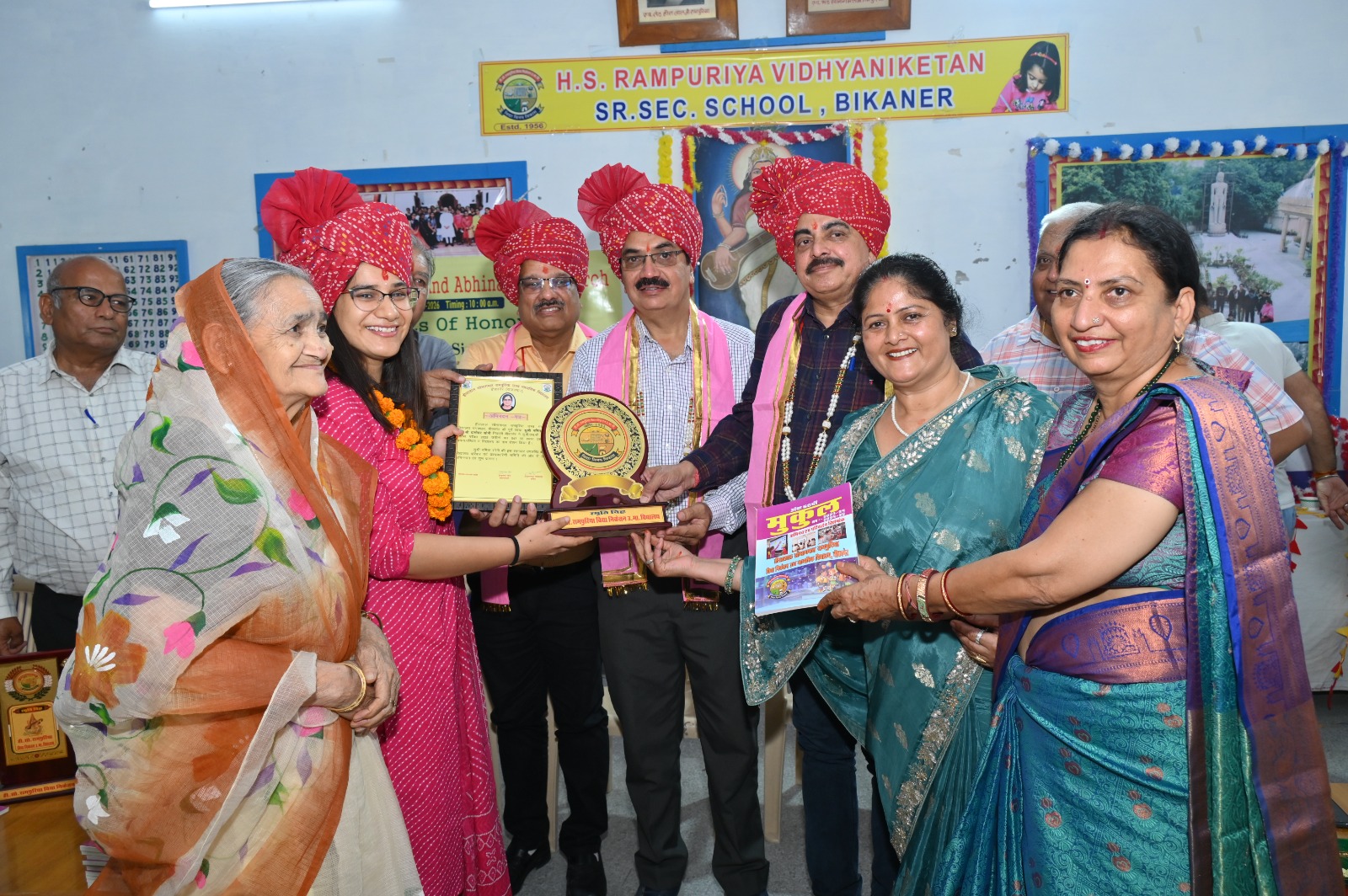 बीकानेर के रामपुरिया विद्यालय में मेधावी विद्यार्थियों व पूर्व चयनित छात्रों का सम्मान समारोह आयोजित