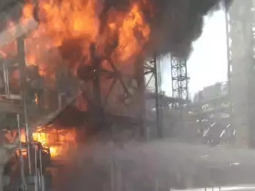 राजस्थान के बाड़मेर में HPCL रिफाइनरी में आग:कई घंटे बाद काबू पाया गया; कल प्रधानमंत्री उद्घाटन करने वाले