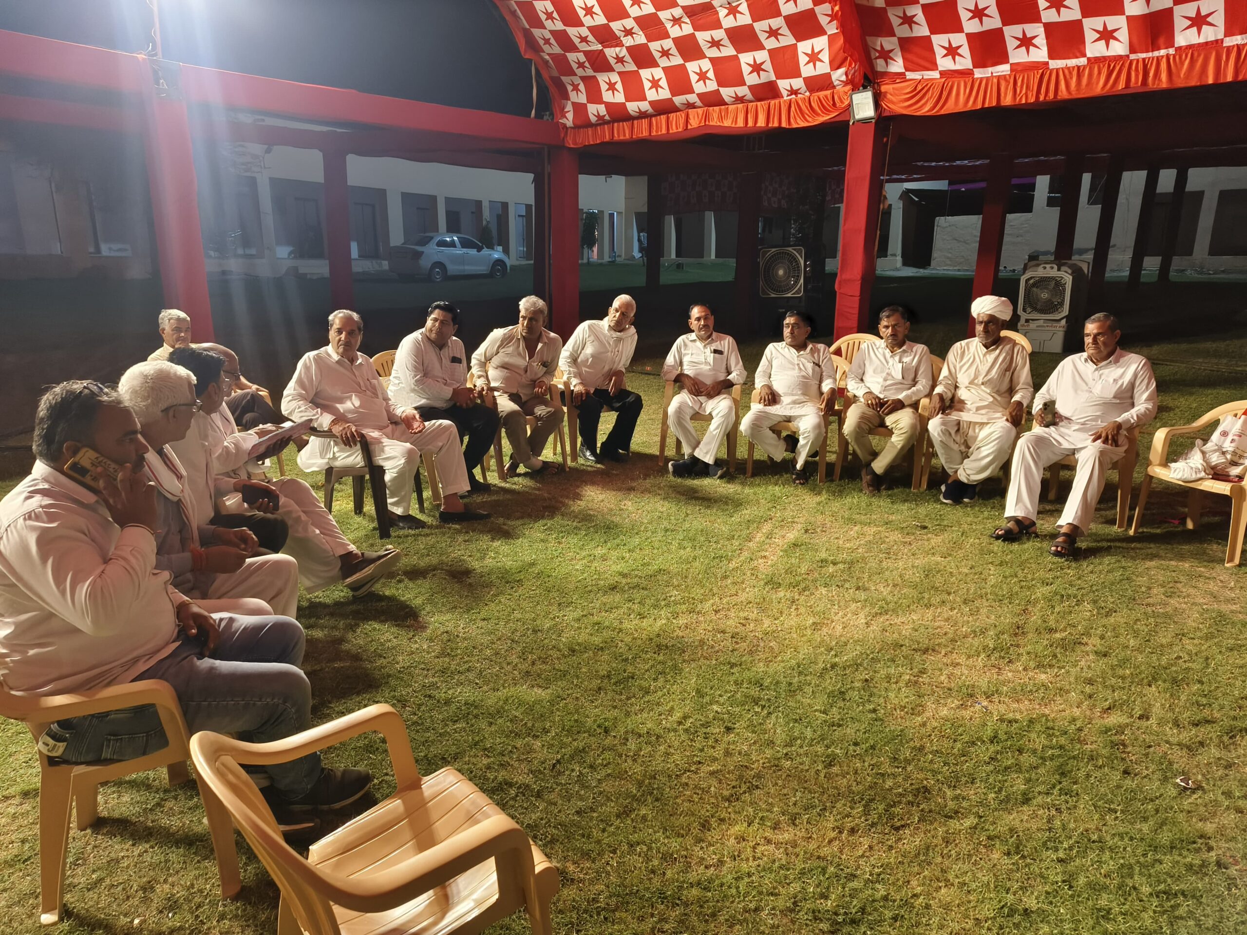 वीर तेजाजी महाराज की मूर्ति की प्राण प्रतिष्ठा तैयारी लोगो मे उत्साह