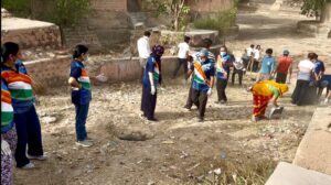 अमृतम् जलम् अभियान” के अंतर्गत संसोलाव तालाब में श्रम दान