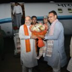 केंद्रीय गृह मंत्री अमित शाह का मुख्यमंत्री भजनलाल शर्मा ने नाल एयरपोर्ट पर किया स्वागत
