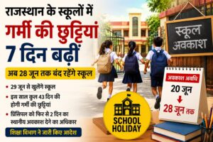 राजस्थान के स्कूलों में गर्मी की छुट्टियां बढ़ीं, अब 28 जून तक रहेंगे बंद