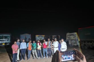 जिले मे अवैध खनिज उत्खनन एवं परिवहन पर संयुक्त कार्रवाई