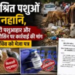 निराश्रित पशुओं से जनहानि, मिलावटी पशुआहार और ऑक्सीटोसिन पर कार्रवाई की मांग, मुख्य सचिव को भेजा पत्र