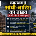 राजस्थान में आंधी-बारिश का अलर्ट: 70 किमी की रफ्तार से चलेंगी हवाएं, अगले 5 दिन बदला रहेगा मौसम