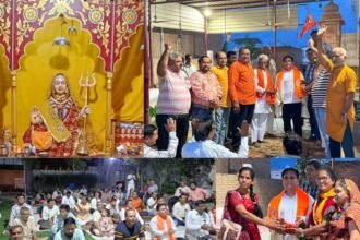 11 युवाओ द्वारा शंख वादन के साथ "जय हनुमान ज्ञान गुण सागर" सामूहिक हनुमान चालीसा