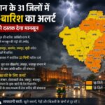 राजस्थान के 31 जिलों में आंधी-बारिश का अलर्ट, 25 जून तक मानसून की दस्तक के असर