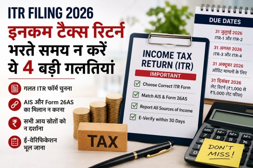 ITR Filing 2026: इनकम टैक्स रिटर्न भरते समय न करें ये 4 बड़ी गलतियां, जानें सभी जरूरी डेडलाइन