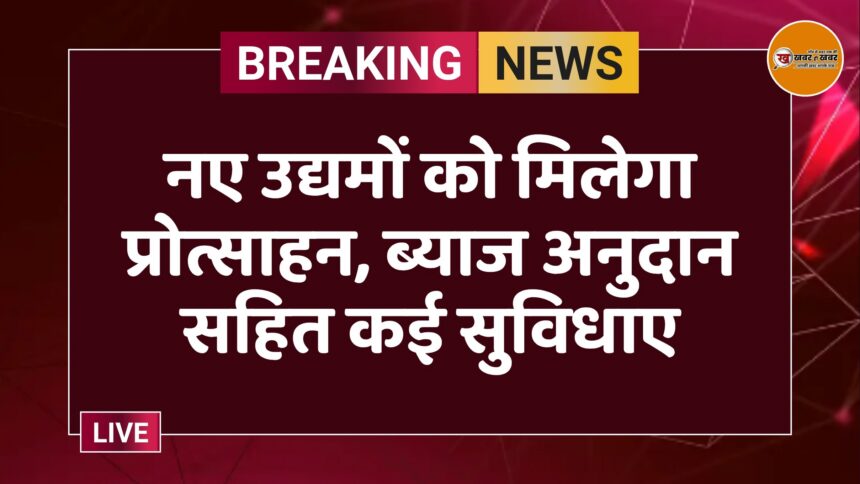 नए उद्यमों को मिलेगा प्रोत्साहन, ब्याज अनुदान सहित कई सुविधाए