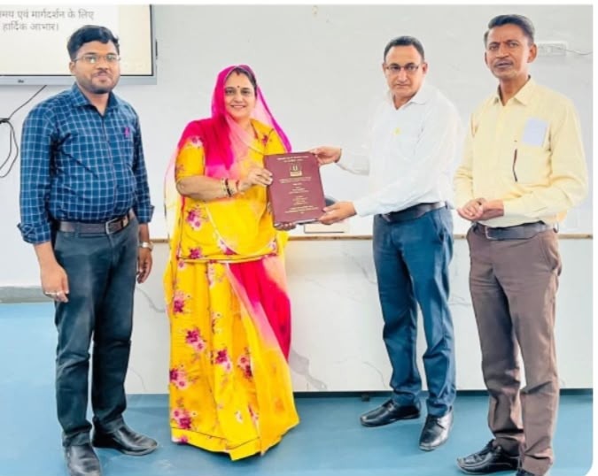 साहित्यकार किरण राजपुरोहित को पीएचडी की उपाधि