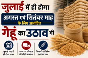 जुलाई में ही होगा अगस्त एवं सितंबर माह के लिए आवंटित गेहूं का उठाव भी