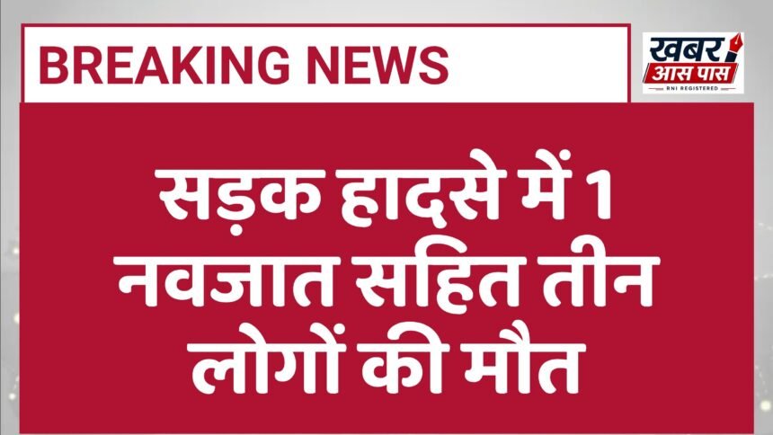 सड़क हादसे में 1 नवजात सहित तीन लोगों की मौत