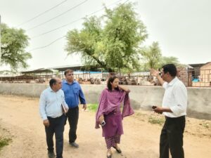 जिला परिषद की मुख्य कार्यकारी अधिकारी शैलजा पांडे ने श्री मुरली मनोहर गौशाला का किया निरीक्षण