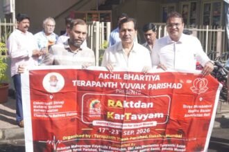 MBDD बैनर का अनावरण, महाराष्ट्र सरकार के कैबिनेट मंत्री मंगल प्रभात लोढ़ा के हाथों से : दक्षिण मुंबई