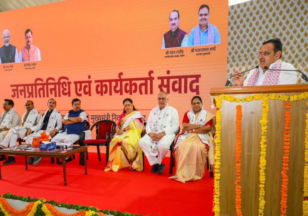 भाजपा के राष्ट्रीय अध्यक्ष नितिन नबीन का जयपुर में, CMR में मुख्यमंत्री की अगुवाई में भव्य स्वागत