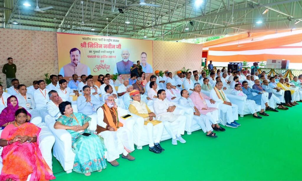 भाजपा के राष्ट्रीय अध्यक्ष नितिन नबीन का जयपुर में, CMR में मुख्यमंत्री की अगुवाई में भव्य स्वागत
