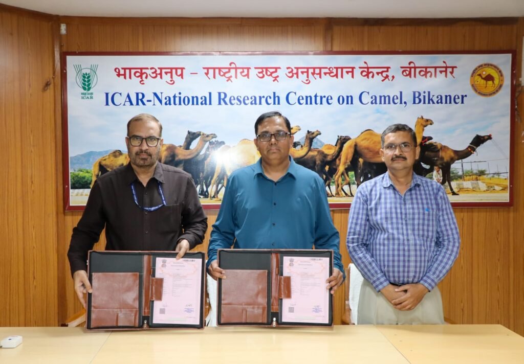ऊंटों के वायरल रोगों पर अनुसंधान को मिलेगी गति, एनआरसीसी बीकानेर एवं एनआईवी पुणे के बीच एमओयू